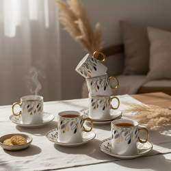 Porcelain Mug Set - 12 Pcs